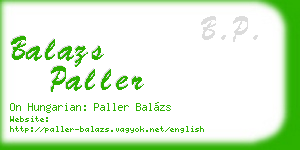 balazs paller business card