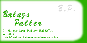 balazs paller business card